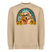 Mushroom golden retriever rainbow Heavyweight Sweatshirt - Artiststas