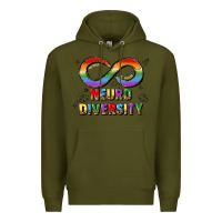 Army Green neurodiversity Premium Hoodie - JahusDesignShop