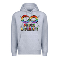 Heather Grey neurodiversity Premium Hoodie - JahusDesignShop