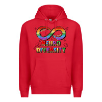 Red neurodiversity Premium Hoodie - JahusDesignShop
