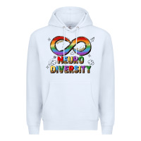 White neurodiversity Premium Hoodie - JahusDesignShop