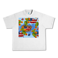 Lunar Rock usa map cactus and sunflower seamless pattern Urban Heavy Tee - BundleAndBundleShop