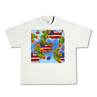 Pistachio usa map cactus and sunflower seamless pattern Urban Heavy Tee - BundleAndBundleShop