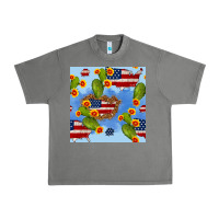 Tornado usa map cactus and sunflower seamless pattern Urban Heavy Tee - BundleAndBundleShop