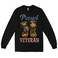 Black proud veteran camo shoes Long Sleeve Tee - Jasminsmagicworld