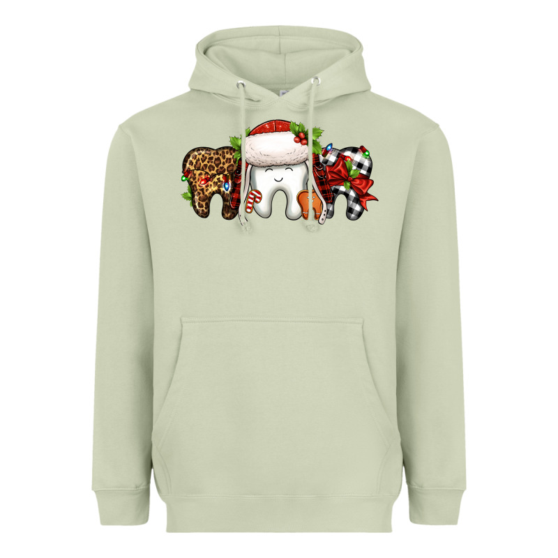 Christmas Teeth Dentist Heavyweight Hoodie by Jasminsmagicworld | Teevron