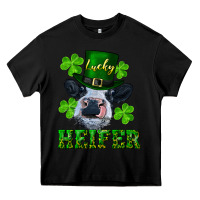 Black lucky heifer Heavy Core Tee - RanaPortraitStore