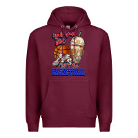 Burgundy Grab your joe let's go Basketball Premium Hoodie - NancyCooperArtShop