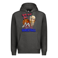 Charcoal Heather Grab your joe let's go Basketball Premium Hoodie - NancyCooperArtShop
