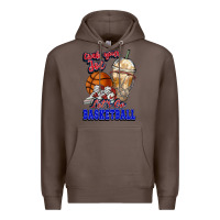 Coffee Grab your joe let's go Basketball Premium Hoodie - NancyCooperArtShop