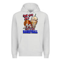 Dove Grey Grab your joe let's go Basketball Premium Hoodie - NancyCooperArtShop