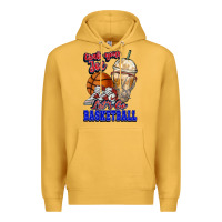 Mustard Grab your joe let's go Basketball Premium Hoodie - NancyCooperArtShop