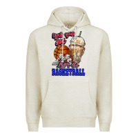 Oatmeal Heather Grab your joe let's go Basketball Premium Hoodie - NancyCooperArtShop