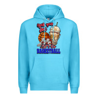 Ocean Blue Grab your joe let's go Basketball Premium Hoodie - NancyCooperArtShop