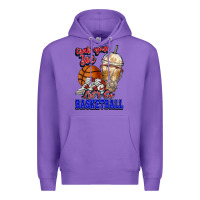 Purple Grab your joe let's go Basketball Premium Hoodie - NancyCooperArtShop