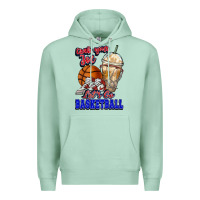 Seafoam Grab your joe let's go Basketball Premium Hoodie - NancyCooperArtShop