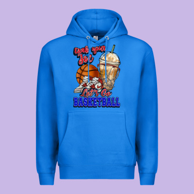 Grab Your Joe Let's Go Basketball Premium Hoodie Designed By Nancycooperartshop
