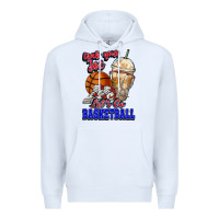 White Grab your joe let's go Basketball Premium Hoodie - NancyCooperArtShop
