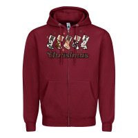 Burgundy howdy christmas Zipper Hoodie - MaliasSmallBusiness