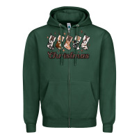 Sports Green howdy christmas Zipper Hoodie - MaliasSmallBusiness