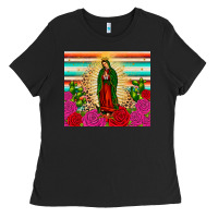 Black our lady of guadalupe cactus leopard Ladies Tee - JahusDesignShop