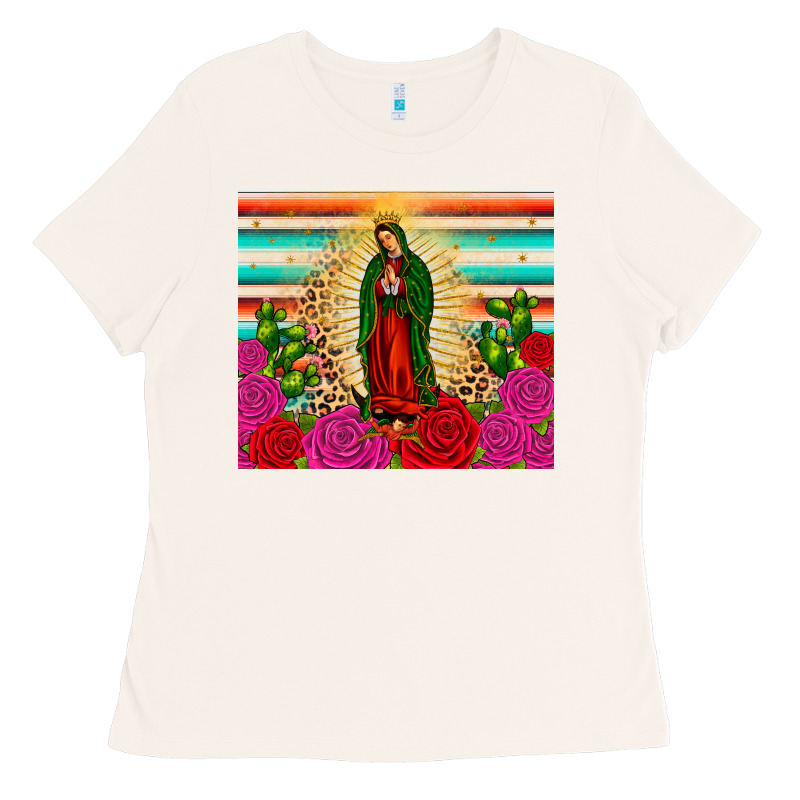 Our Lady Of Guadalupe Cactus Leopard Ladies Tee by JahusDesignShop | Teevron