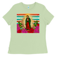 Matcha our lady of guadalupe cactus leopard Ladies Tee - JahusDesignShop