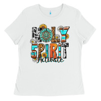 White holy spirit activate Ladies Tee - Zillion Design Studio