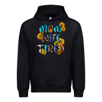 Black Super mom super wife super tired Urban Hoodie - CowGirlArtShop