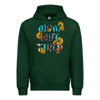 Forest Green Super mom super wife super tired Urban Hoodie - CowGirlArtShop