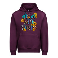 Mauve Wine Super mom super wife super tired Urban Hoodie - CowGirlArtShop