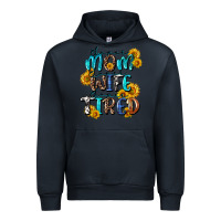Navy Super mom super wife super tired Urban Hoodie - CowGirlArtShop
