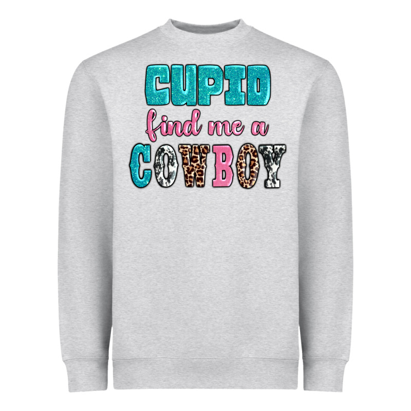 Cupid Find Me A Cowboy Heavyweight Sweatshirt by AdoDesignShop | Teevron