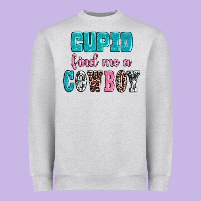Cupid Find Me A Cowboy Heavyweight Sweatshirt Designed By Adodesignshop