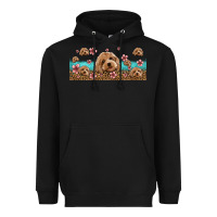 Black floral cockapoo Heavyweight Hoodie - Jasminsmagicworld