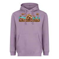Lavender floral cockapoo Heavyweight Hoodie - Jasminsmagicworld