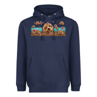 Navy floral cockapoo Heavyweight Hoodie - Jasminsmagicworld
