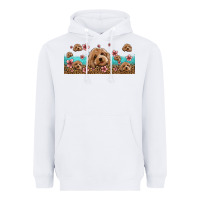 White floral cockapoo Heavyweight Hoodie - Jasminsmagicworld
