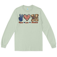 Matcha Peace Love America Long Sleeve Tee - Jasminsmagicworld