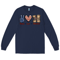 Navy Peace Love America Long Sleeve Tee - Jasminsmagicworld
