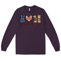 Plum Peace Love America Long Sleeve Tee - Jasminsmagicworld