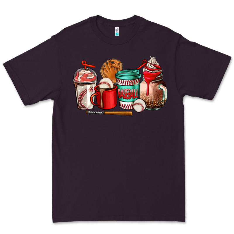 Baseball Coffee Cup Premium Tee by AdoDesignShop | Teevron