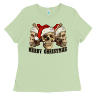 Matcha Merry Christmas Skulls Ladies Tee - RanaPortraitStore