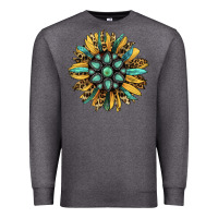 Charcoal Heather Gemstone Sunflower Premium Sweatshirt - Bettercallsaul