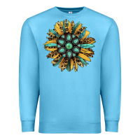 Ocean Blue Gemstone Sunflower Premium Sweatshirt - Bettercallsaul