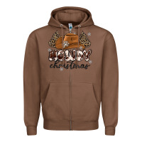 Chestnut howdy christmas Zipper Hoodie - MaliasSmallBusiness