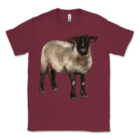 Burgundy suffolk ewe Classic Tee - BarkalooDesign