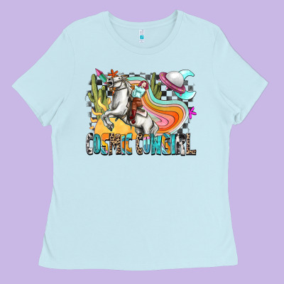 Cosmic Cowgirl Ladies Tee Designed By Zillion Design Studio
