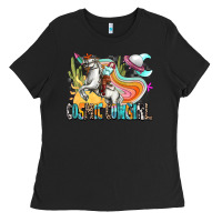 Black cosmic cowgirl Ladies Tee - Zillion Design Studio