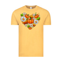 Vintage Mustard pumpkin and daisies Vintage Tee - AdoDesignShop